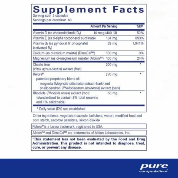 PMS Essentials supplement facts