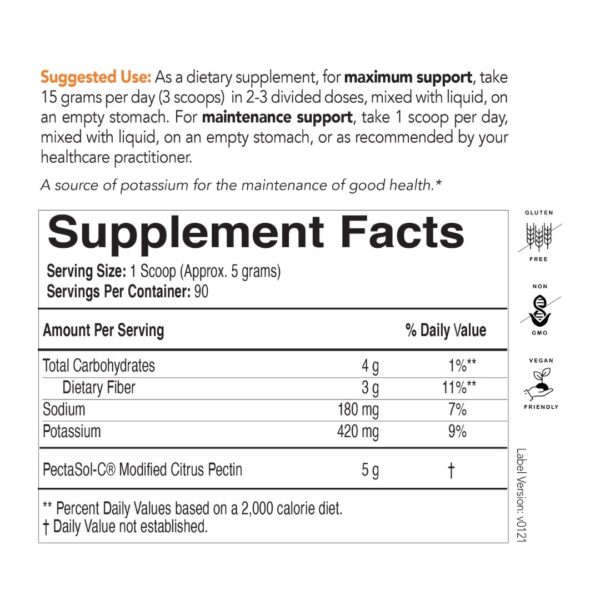 PectaSol C powder supplement facts 1