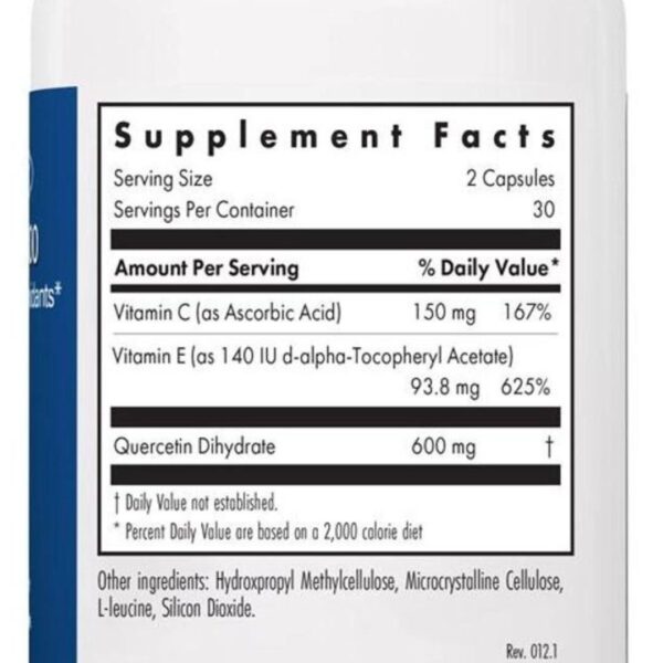 Quercetin 300 mg supplement facts