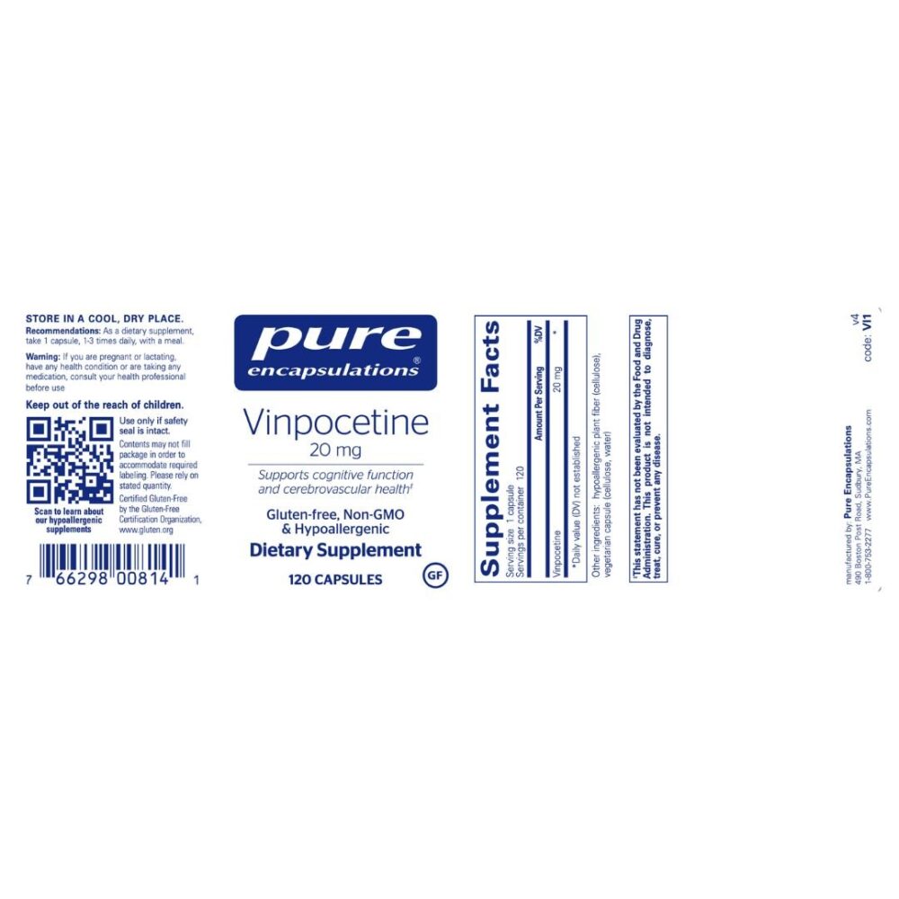 Vinpocetine 20 mg label