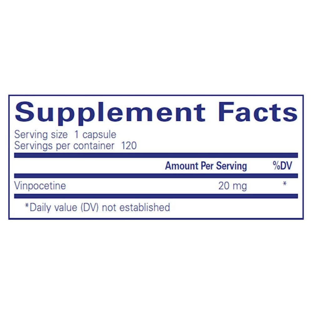Vinpocetine 20 mg supplement facts