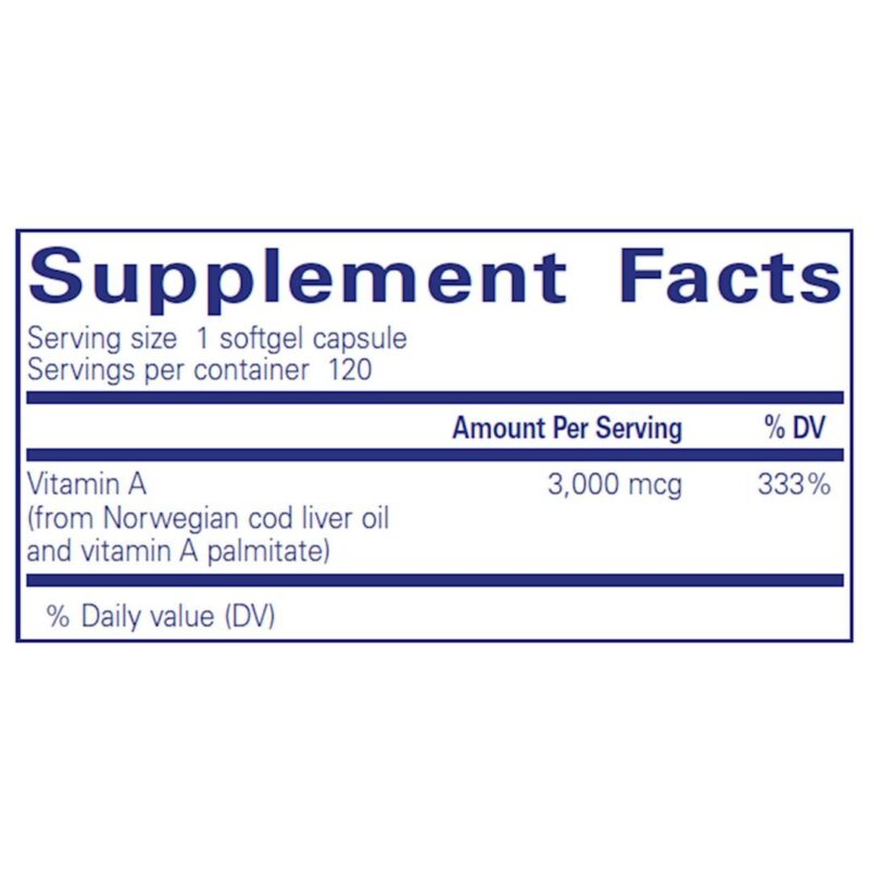 Vitamin A 10000 IU supplement facts