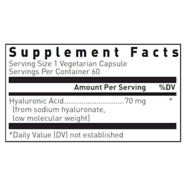 Hyaluronic Acid supplement facts