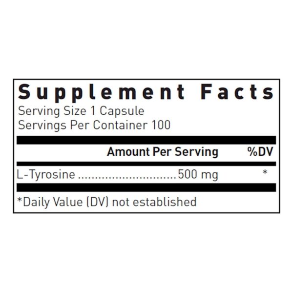 L Tyrosine supplement facts