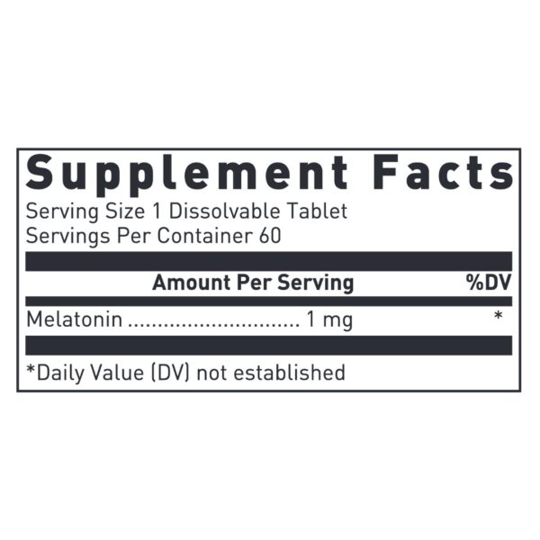Melatonin 1 mg supplement facts