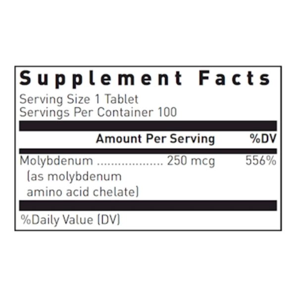 Molybdenum supplement facts