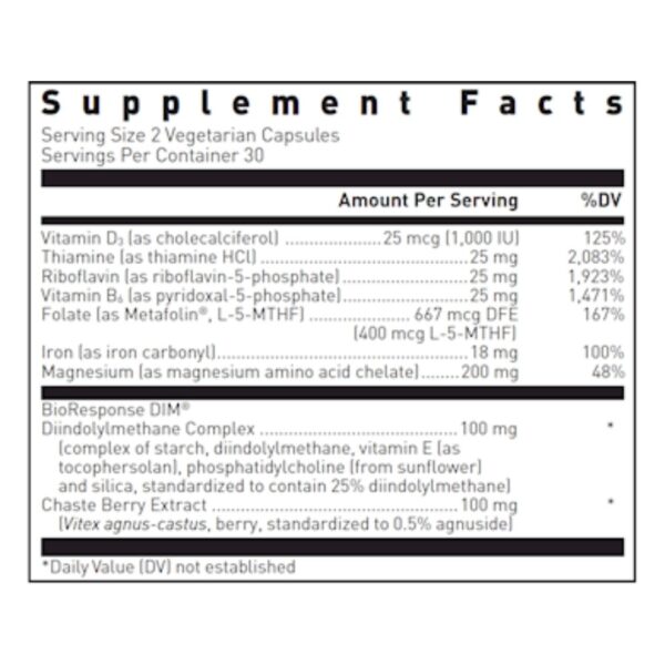PMS Support supplement facts