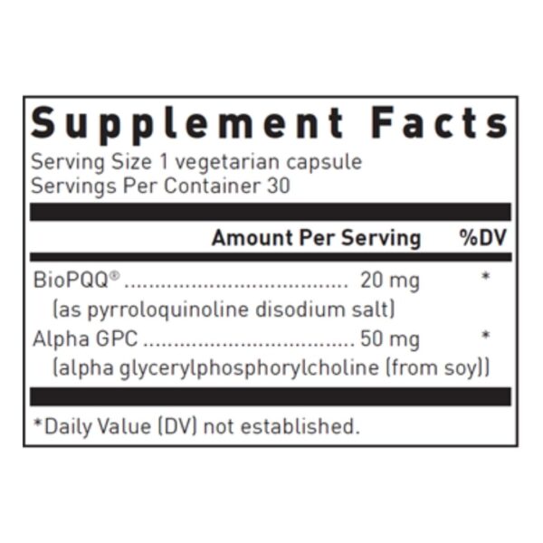 PQQ Plus supplement facts
