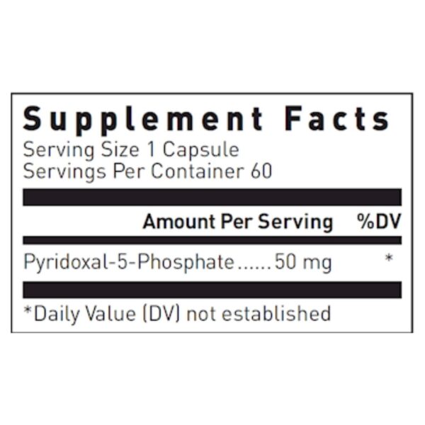 Pyridoxal 5 Phosphate supplement facts