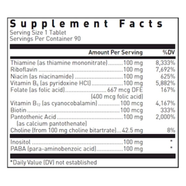 Tri B 100 supplement facts