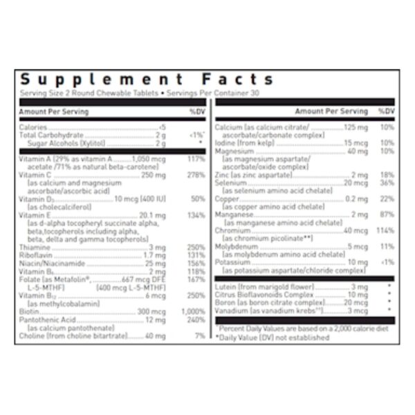 Ultra Preventive Kids supplement facts