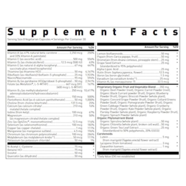 Ultra Preventive X capsules supplement facts