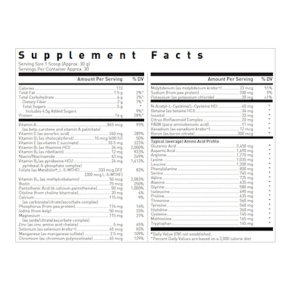 Ultra Protein Plus supplement facts