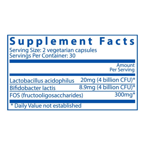 AcidophilusBifidobacterFOS supplement facts