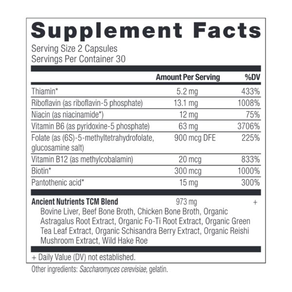 B Complex supplement facts 1