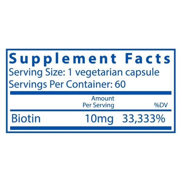 Biotin supplement facts