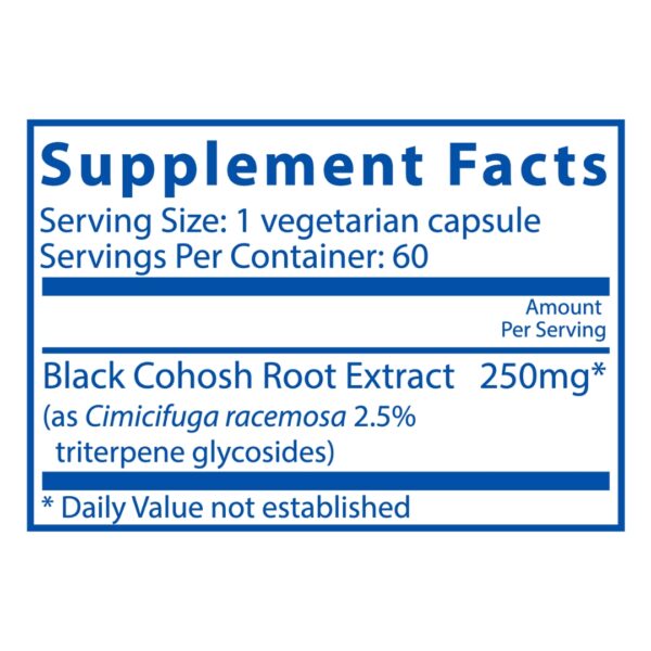 Black Cohosh Extract supplement facts