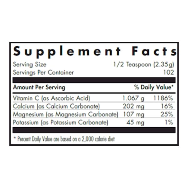 Buffered Vitamin C Powder supplement facts