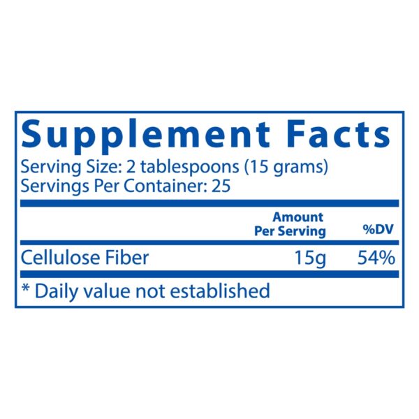 Cellulose Fiber supplement facts