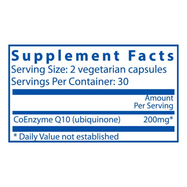 CoEnzyme Q10 supplement facts 1