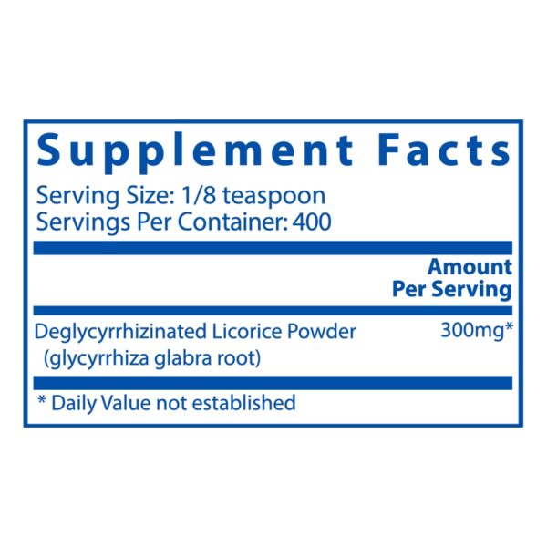 DGL Powder supplement facts