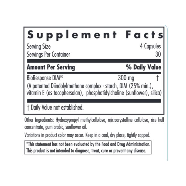DIM Enhanced Delivery System supplement facts
