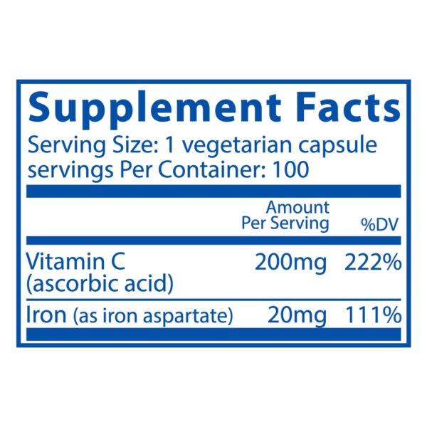 Iron Plus C supplement facts