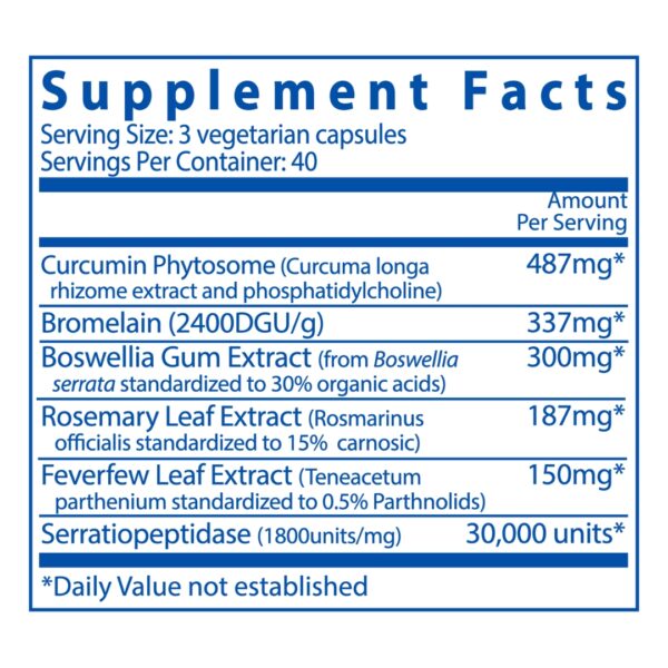 Joint Ease 2.0 supplement facts