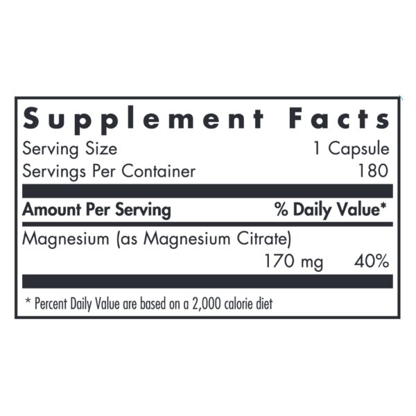 Magnesium Citrate supplement facts