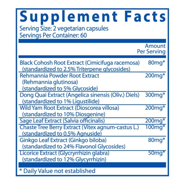 Menopause Support supplement facts