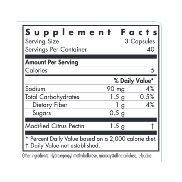 Modified Citrus Pectin supplement facts