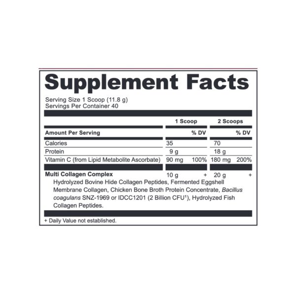 Multicollagen protein supplement facts