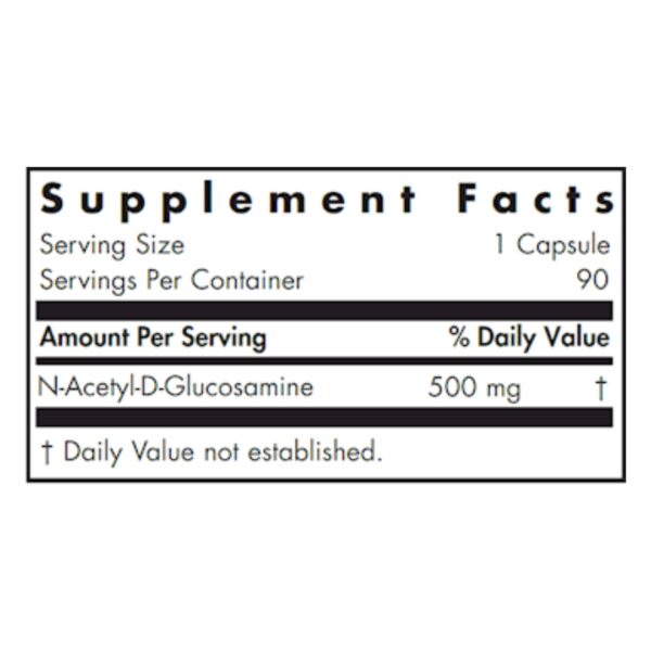 N Acetyl Glucosamine supplement facts 1
