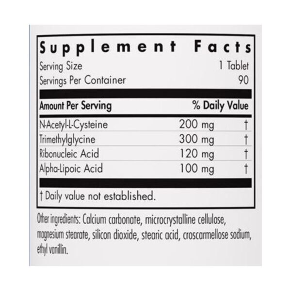 NAC Enhanced supplement facts