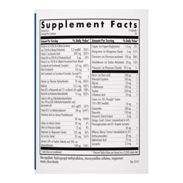 OcuDyne II supplement facts