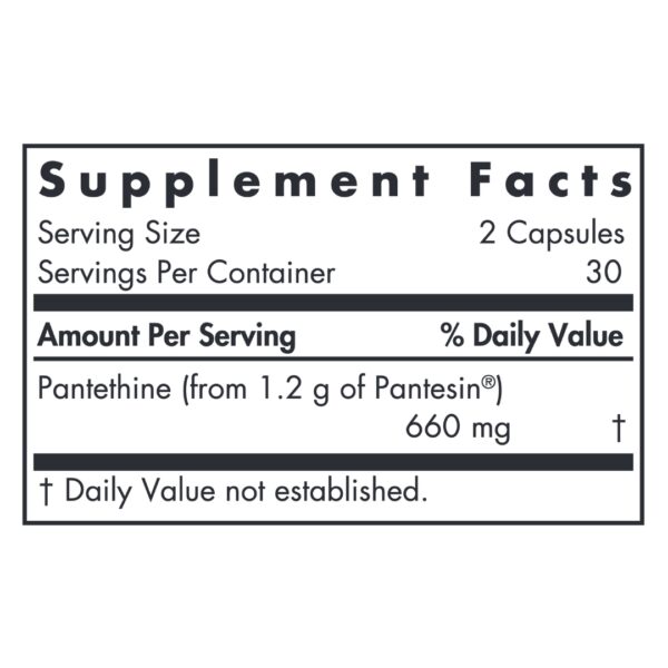 Pantethine supplement facts 1