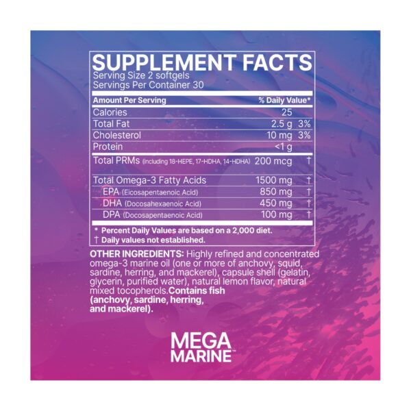 MegaMarine supplement facts 1