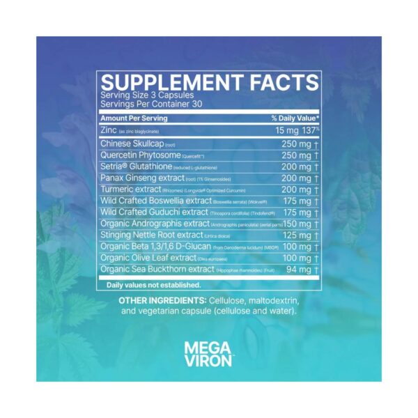 MegaViron supplement facts