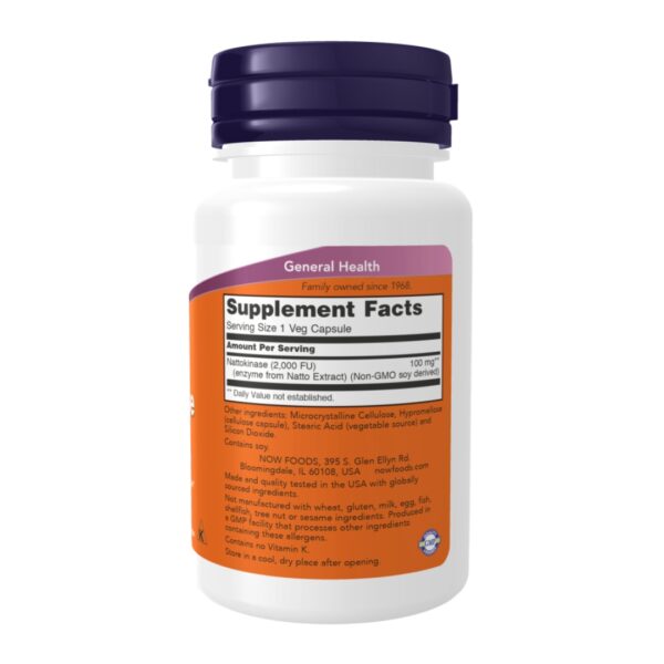 Nattokinase 100 mg supplement facts