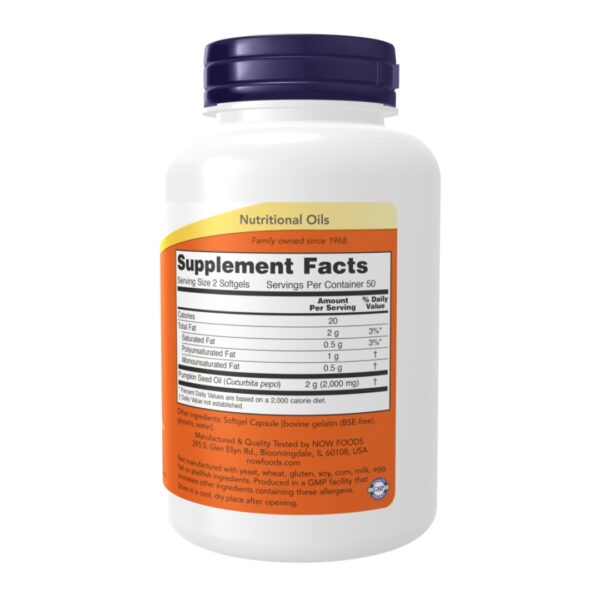 Pumpkin Seed Oil supplement facts