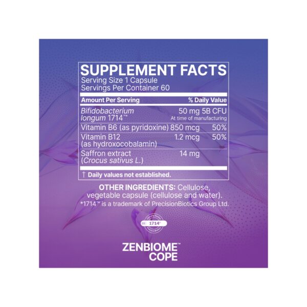 ZenBiome Cope supplement facts