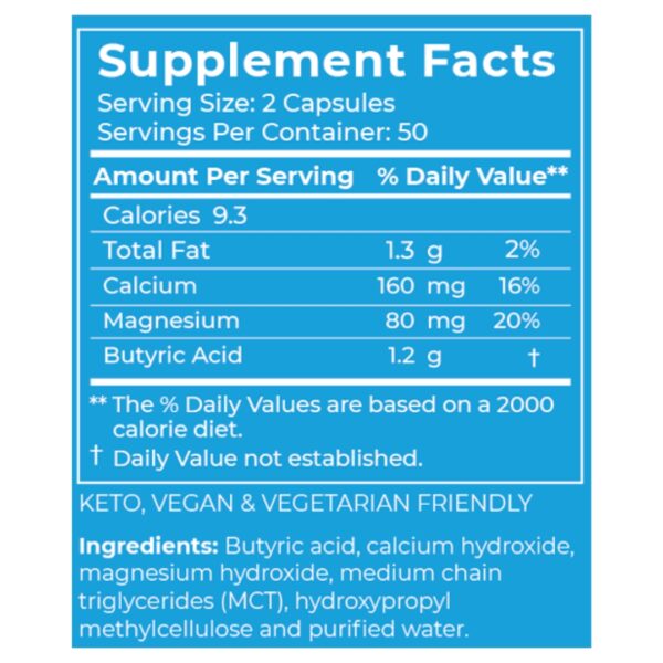 Calcium Magnesium Butyrate supplement facts