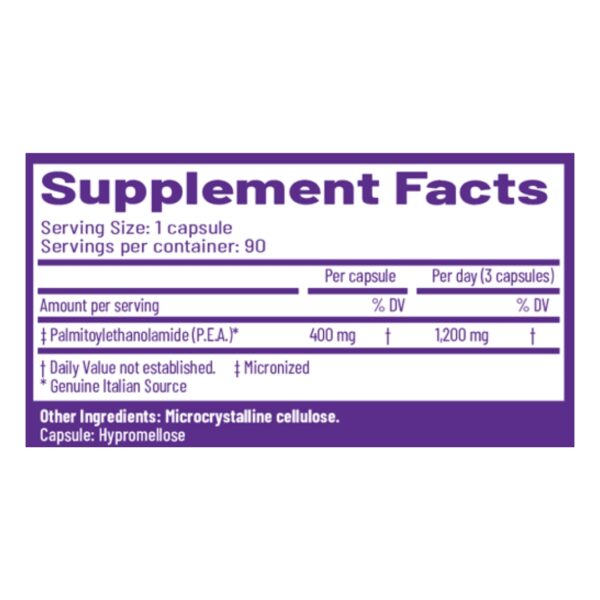 P.E.A.k. Endocannabinoid Support supplement facts