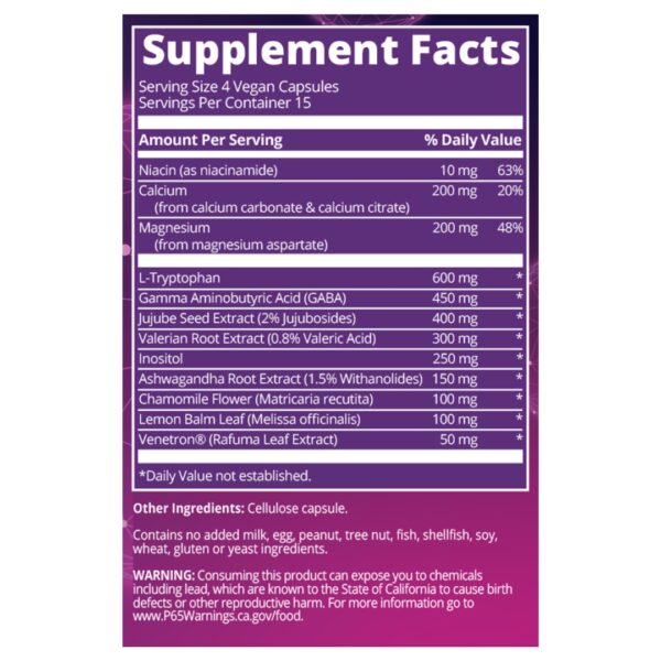 Relax ALL supplement facts