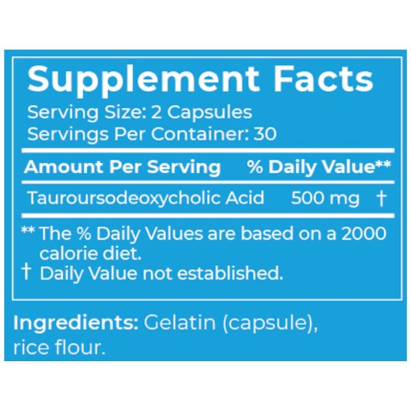 TUDCA supplement facts