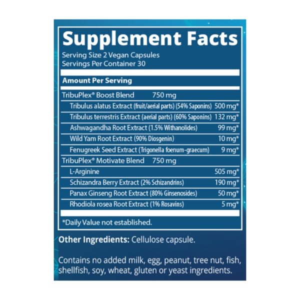 TribuPlex 750 supplement facts