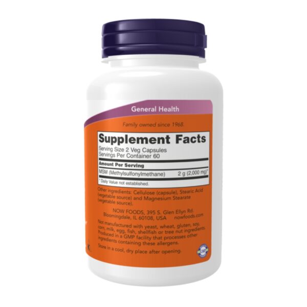MSM 1000 mg supplement facts