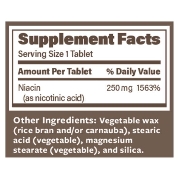ENDUR ACIN ER NIACIN 250 mg supplement facts