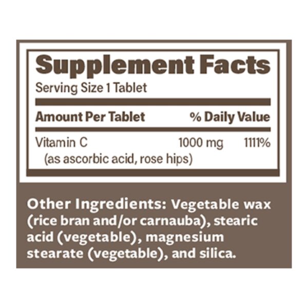 ENDUR C SR 1000 mg supplement facts