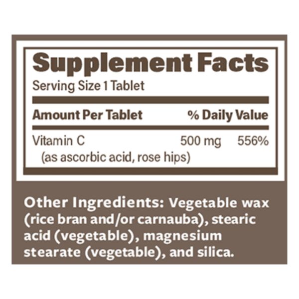 ENDUR C SR 500 mg supplement facts